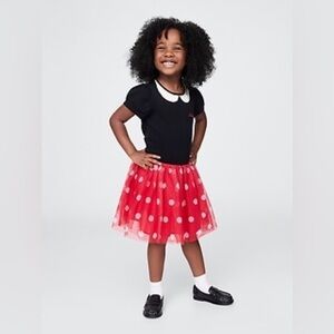 GAP x Disney Minnie princess tulle tutu sweater dress toddler girl black red 3T